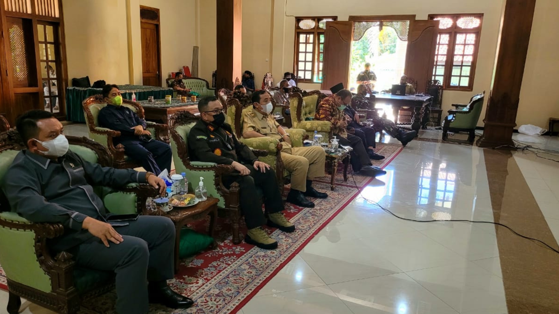 Kajari Rembang Hadiri Rapat Evaluasi Penanganan Covid-19
