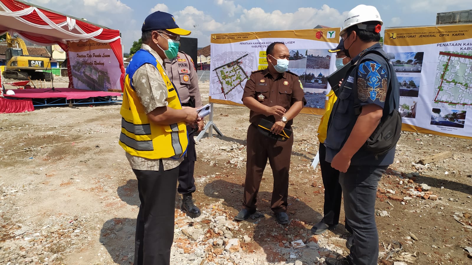 Kejaksaan Negeri Rembang Mendukung dan Menghadiri Groundbreaking Ceremony Paket Pekerjaan Penataan Kota Pusaka Lasem Kabupaten Rembang