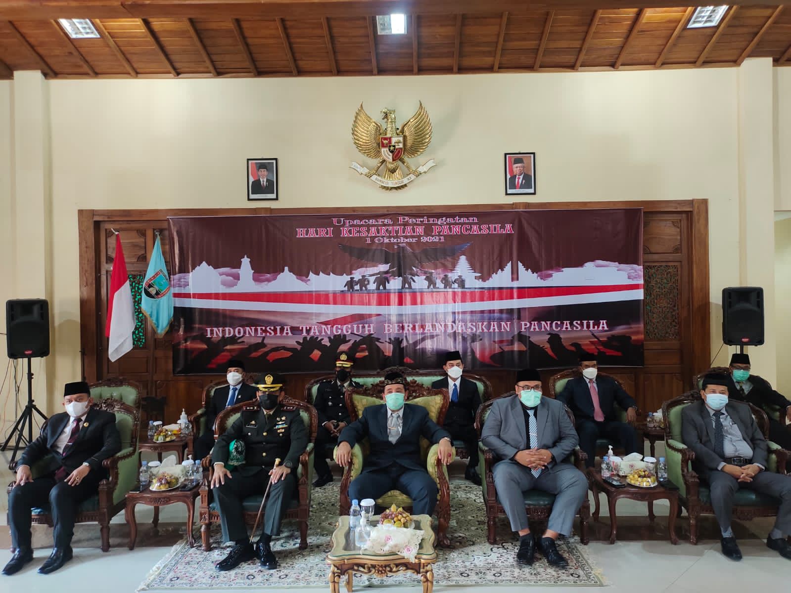 Forkopimda Kabupaten Rembang Mengikuti Upacara Peringatan Hari Kesaktian Pancasila Secara Virtual