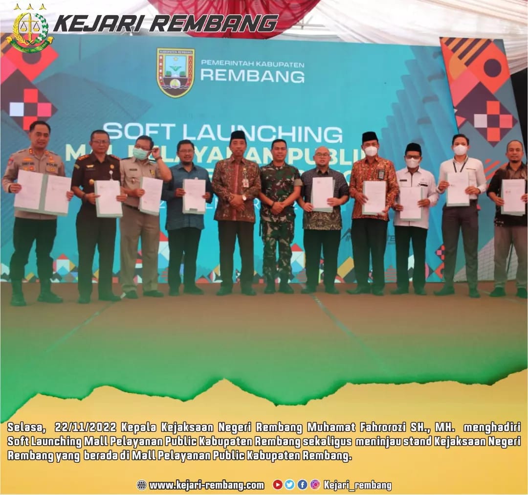 Soft Lounching Mall Pelayanan Publik (MPP) Kabupaten Rembang
